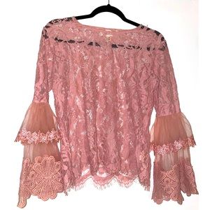 Rose pink dressy blouse.